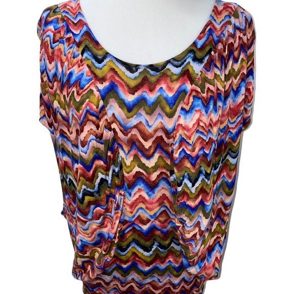 New The Podolls Flattering Ruched Striped Oversized Knit Top Anthropologie Tunic - Picture 2 of 11